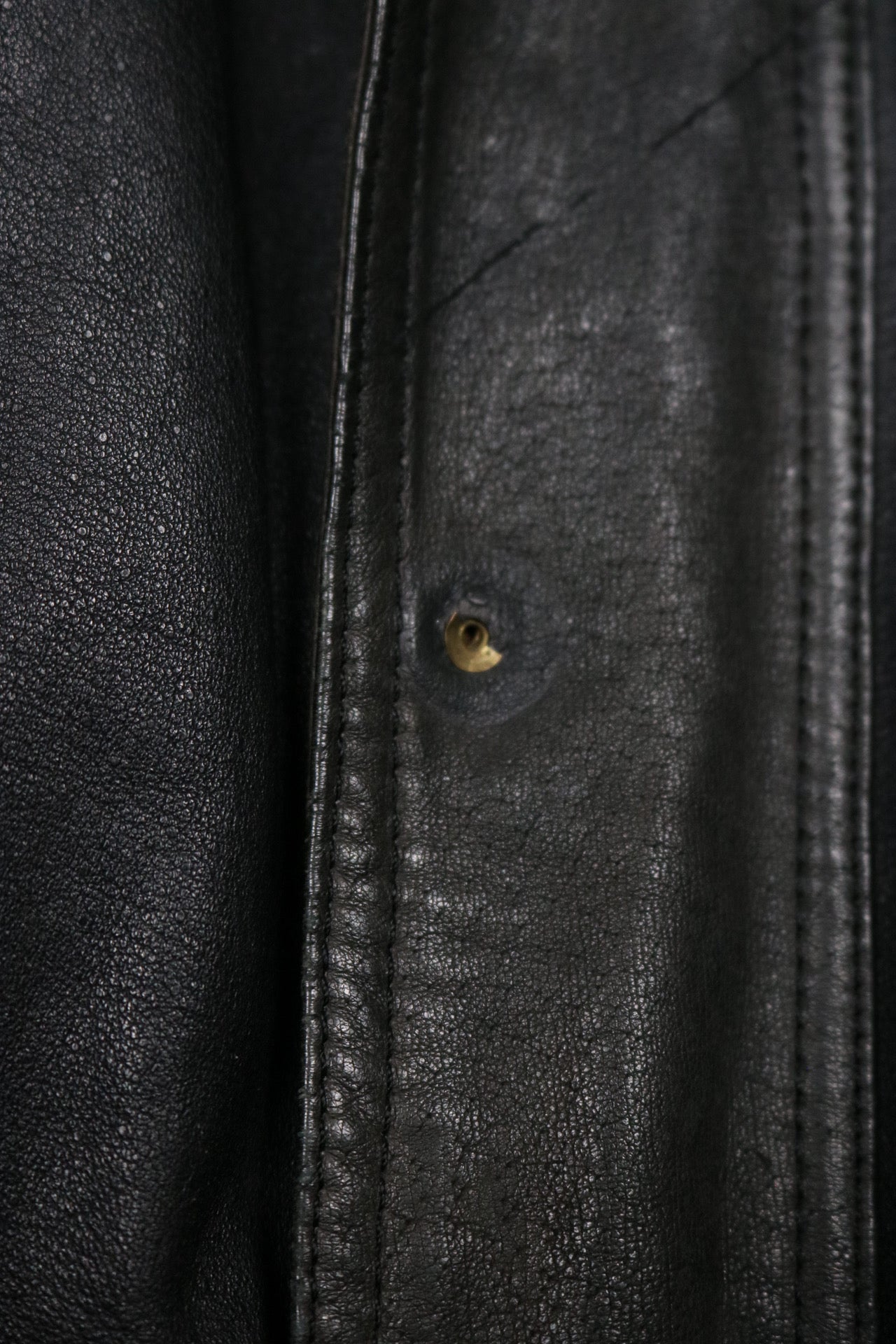 1990s Vintage Leder-Fieldjacke L-XL