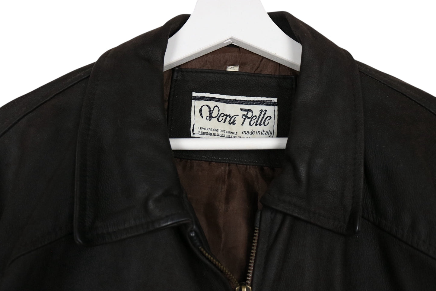 1990s Vintage Echtlederjacke (Vera Pelle) XL