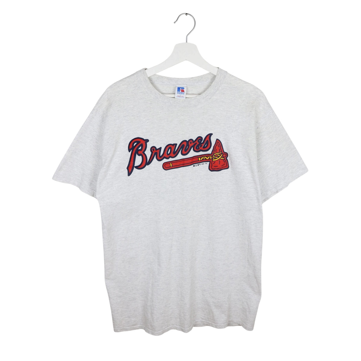 90s Vintage Russell Athletic Atlanta Braves T-Shirt L