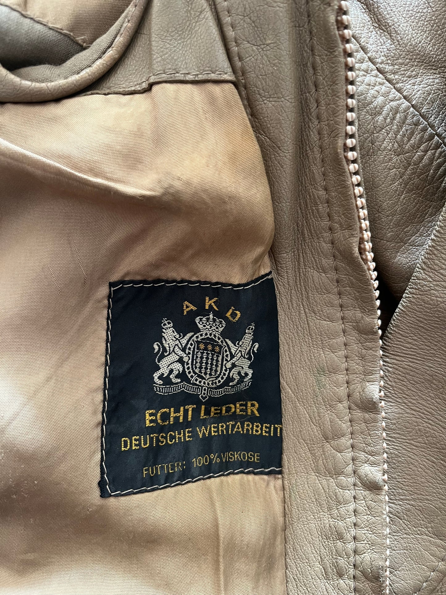 1980/90s Vintage AKD Lederjacke M (L)