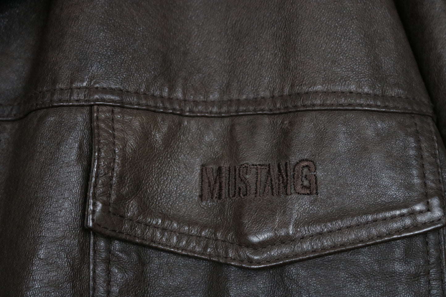 1990s Vintage Mustang Lederjacke 4XL