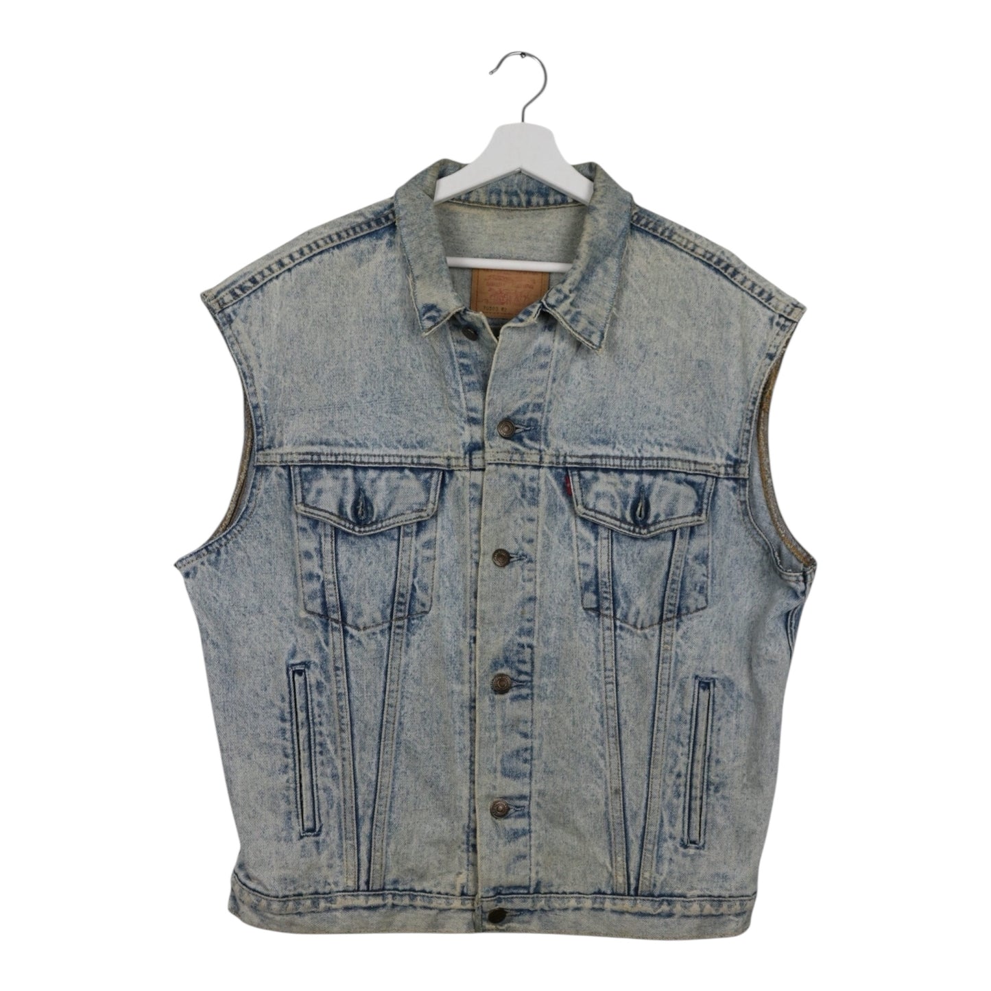 1990s Vintage distressed Levi's 70503 Trucker Weste L