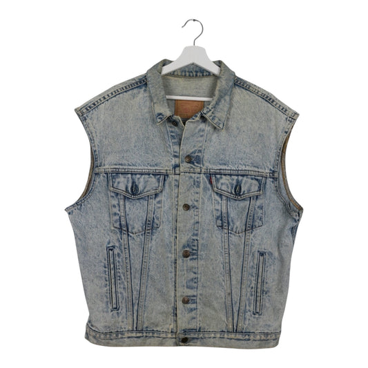 1990s Vintage distressed Levi's 70503 Trucker Weste L