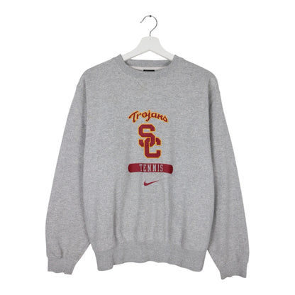 1990s Vintage Nike Team Tag Trojans Tennis Sweater S