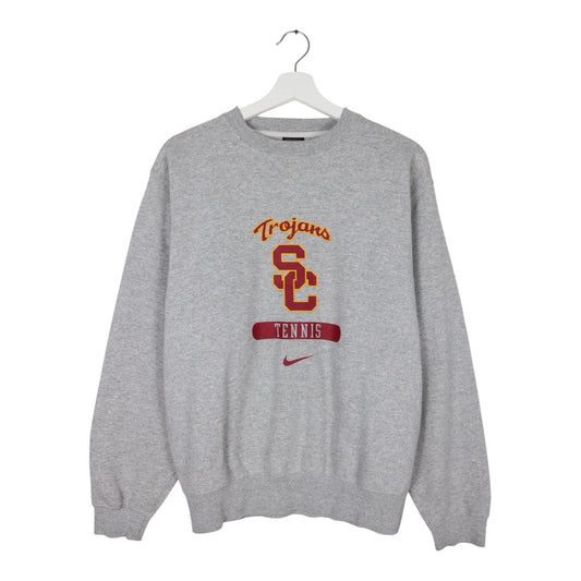 1990s Vintage Nike Team Tag Trojans Tennis Sweater S